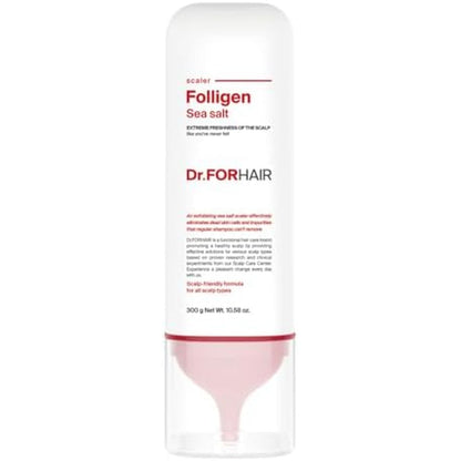 Dr.FORHAIR Folligen Sea Salt Scaler front packaging view for authentic scalp care import