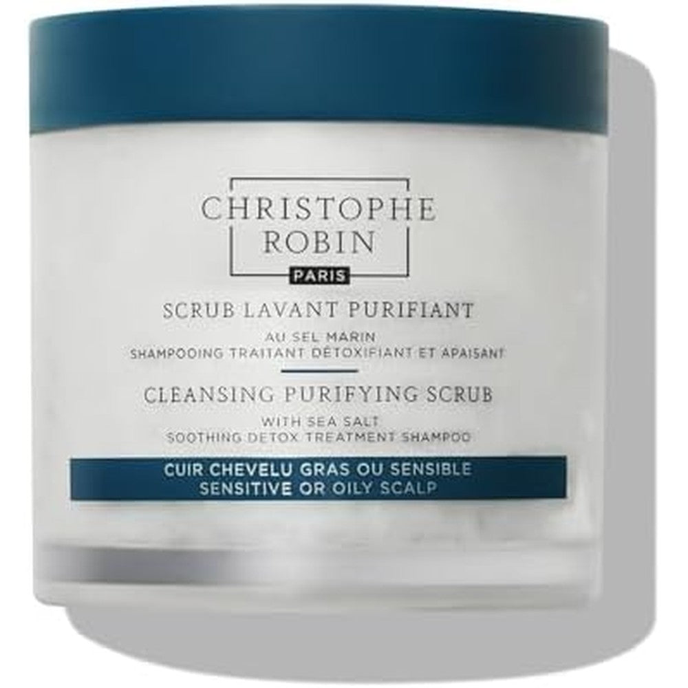 Christophe Robin Purifying Scalp Scrub front view tub packaging