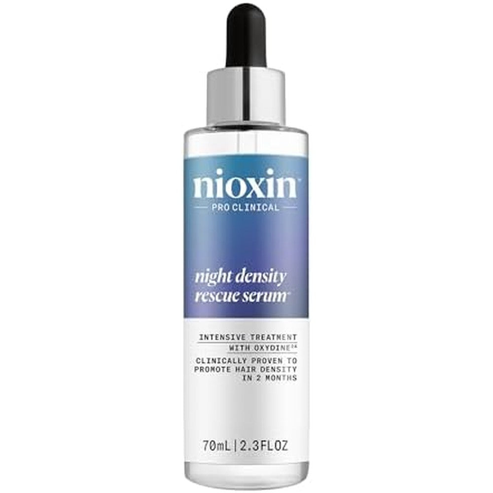 Nioxin Night Density Rescue Serum front view bottle packaging