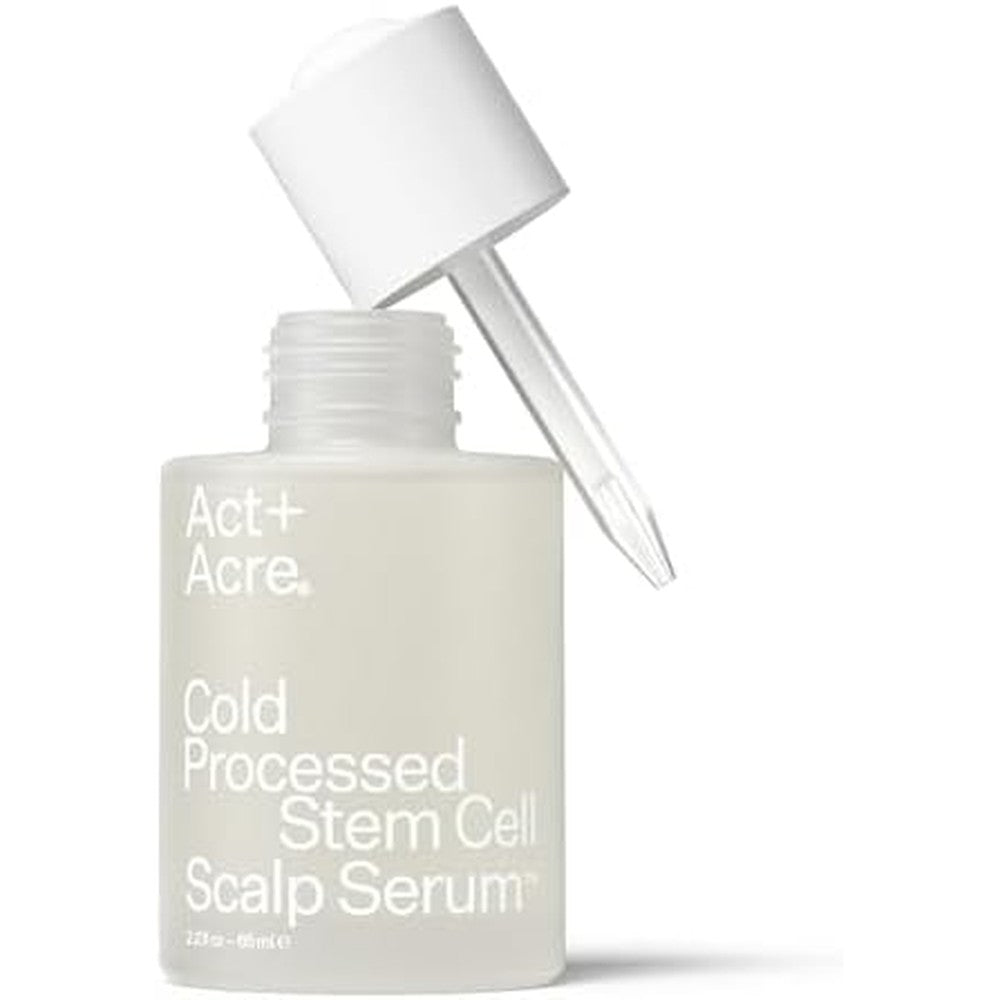 Act+Acre Cold Processed Stem Cell Scalp Serum front view bottle with dropper
