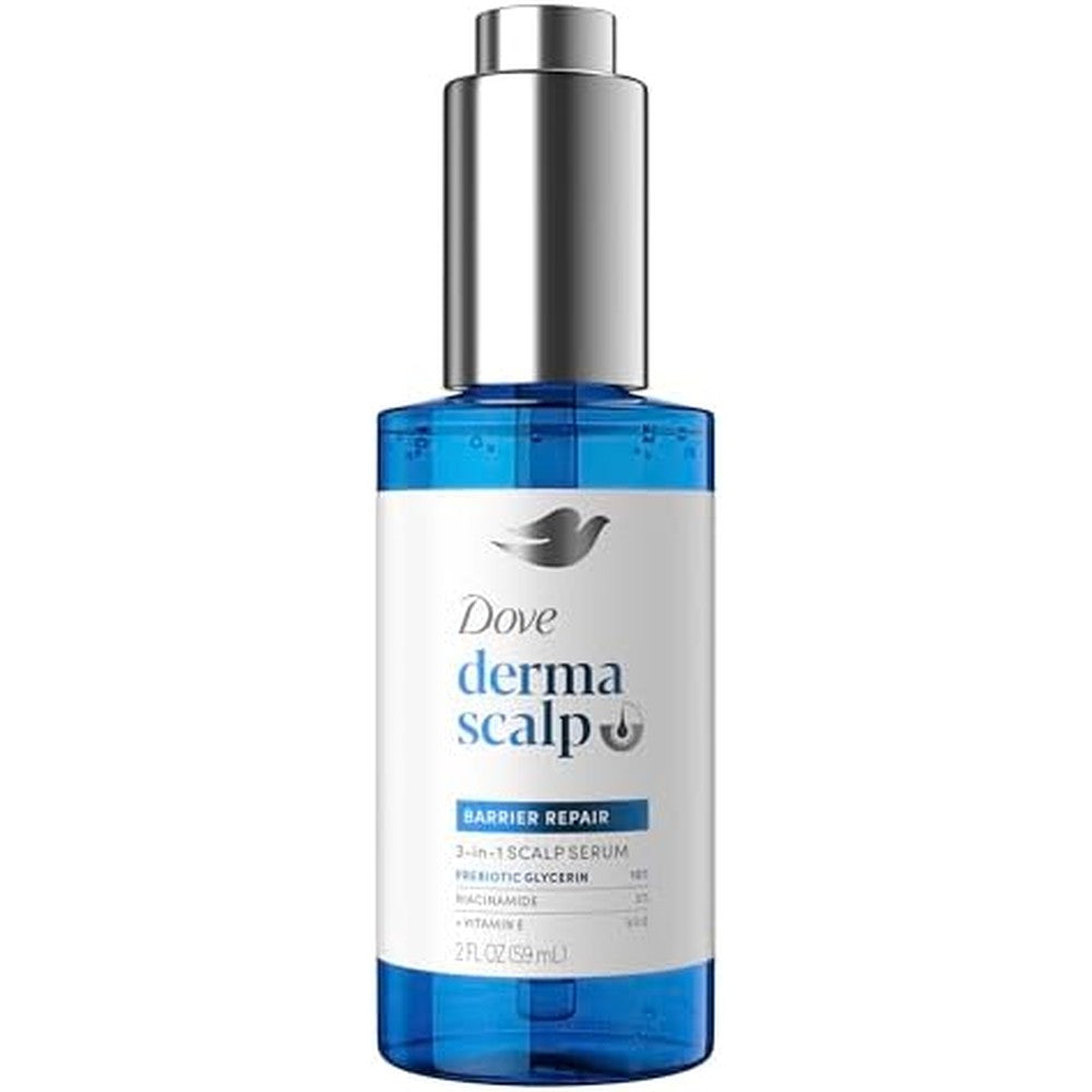 Dove Derma Scalp Dandruff Relief 3-in-1 Barrier Repair Serum bottle front view