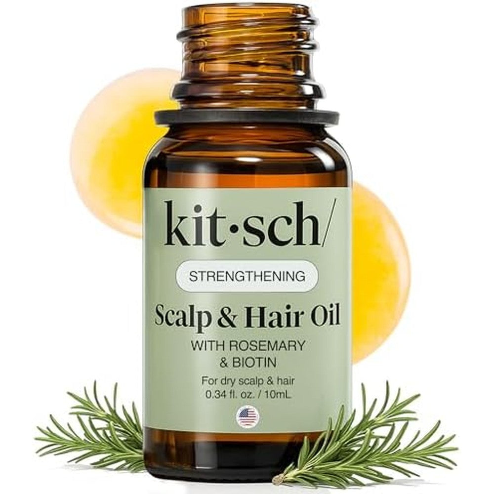 Kitsch Rosemary Strengthening Scalp and Hair Oil 10mL bottle front view