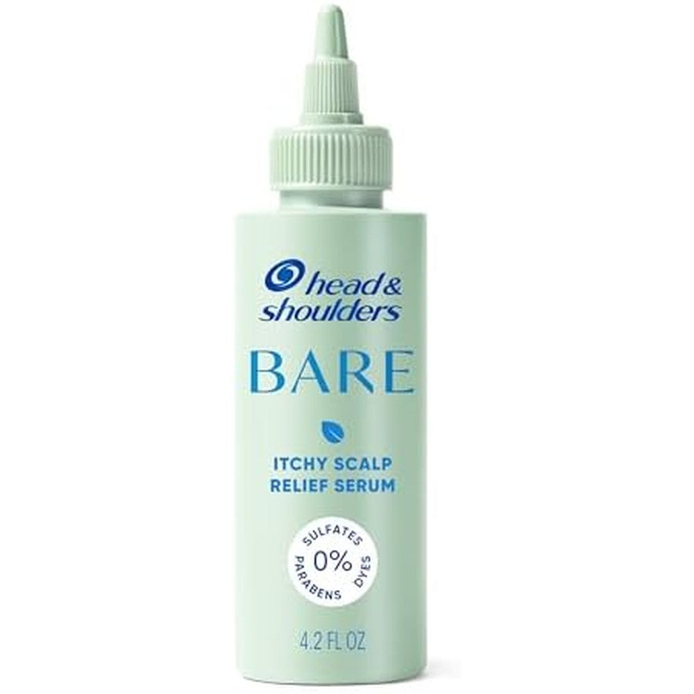 Head and Shoulders Bare Scalp Relief Serum front view packaging and bottle.
