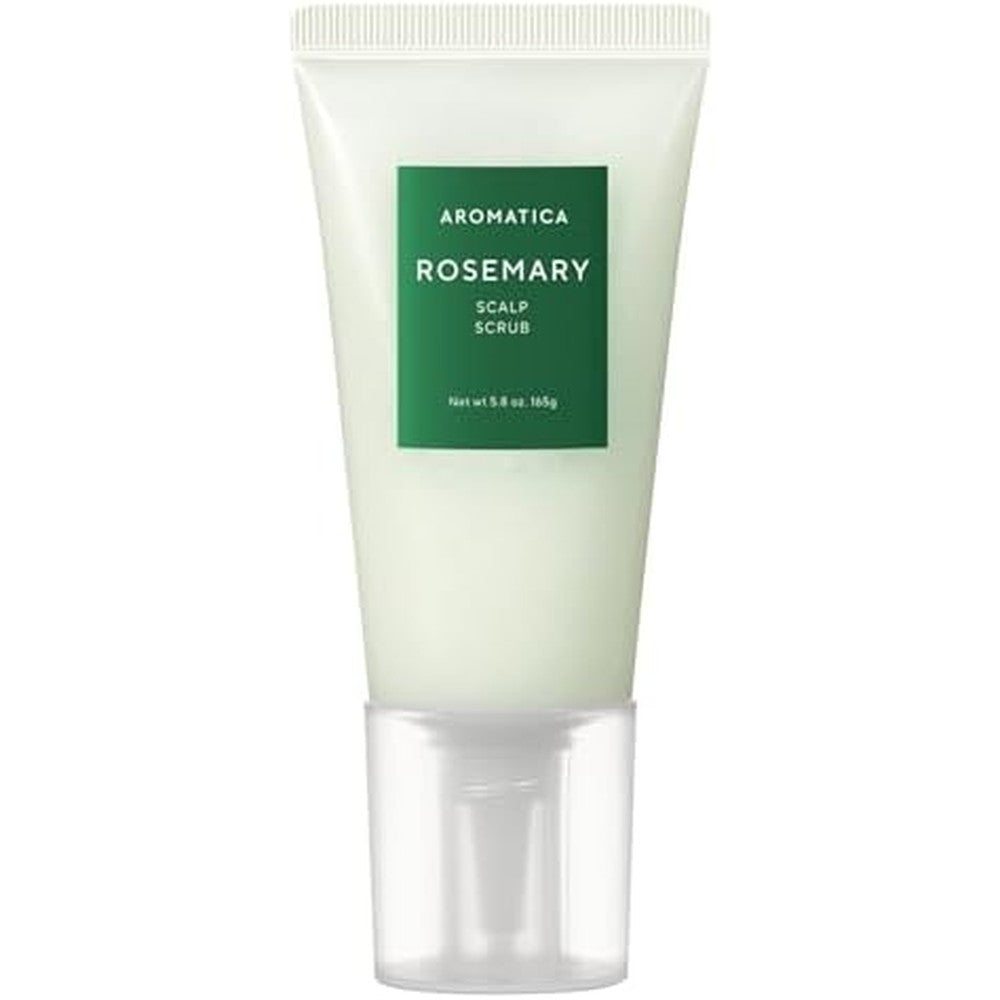 Aromatica Rosemary Scalp Scrub 165g tube front view for deep scalp exfoliation