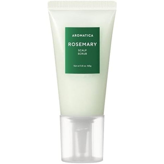 Aromatica Rosemary Scalp Scrub 165g tube front view for deep scalp exfoliation