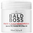 The Bald Brothers Bald Boss Daily Face And Scalp Moisturizer front product jar view with clean minimalist design