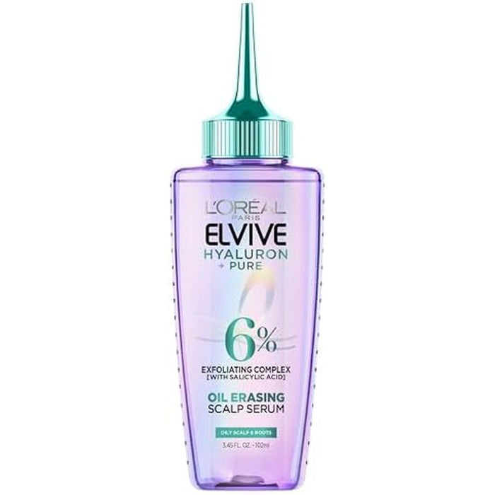 L'Oreal Paris Elvive Hyaluron Plus Pure Oil Erasing Scalp Serum front view bottle packaging