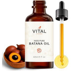 Vital Strands batana oil front view bottle with dropper