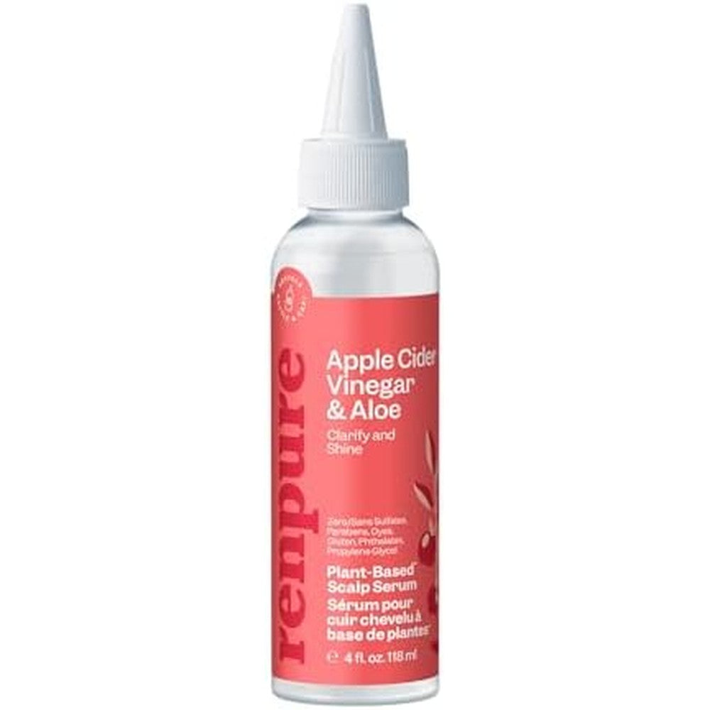 Renpure Plant Based Beauty Apple Cider Vinegar Clarify And Shine Scalp Serum front view bottle packaging