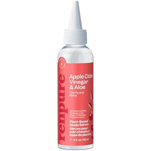 Renpure Plant Based Beauty Apple Cider Vinegar Clarify And Shine Scalp Serum 4 Fluid Ounce For Dull Oily Hair Types Detoxifying Hair Rinse - Image 1