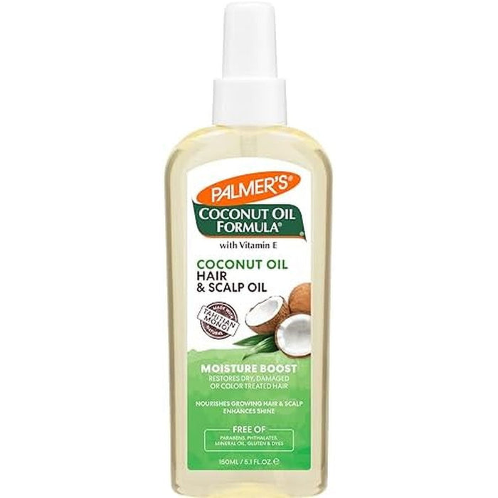 Palmer's coconut oil moisture boost hair scalp oil spray front view packaging