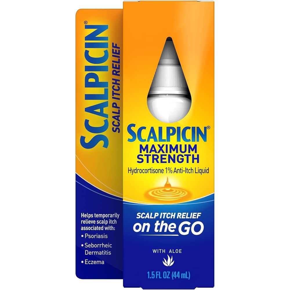 Scalpicin Maximum Strength Scalp Treatment Liquid front view packaging