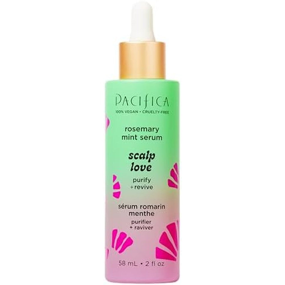 Pacifica Scalp Love Rosemary Mint Serum front view bottle and dropper