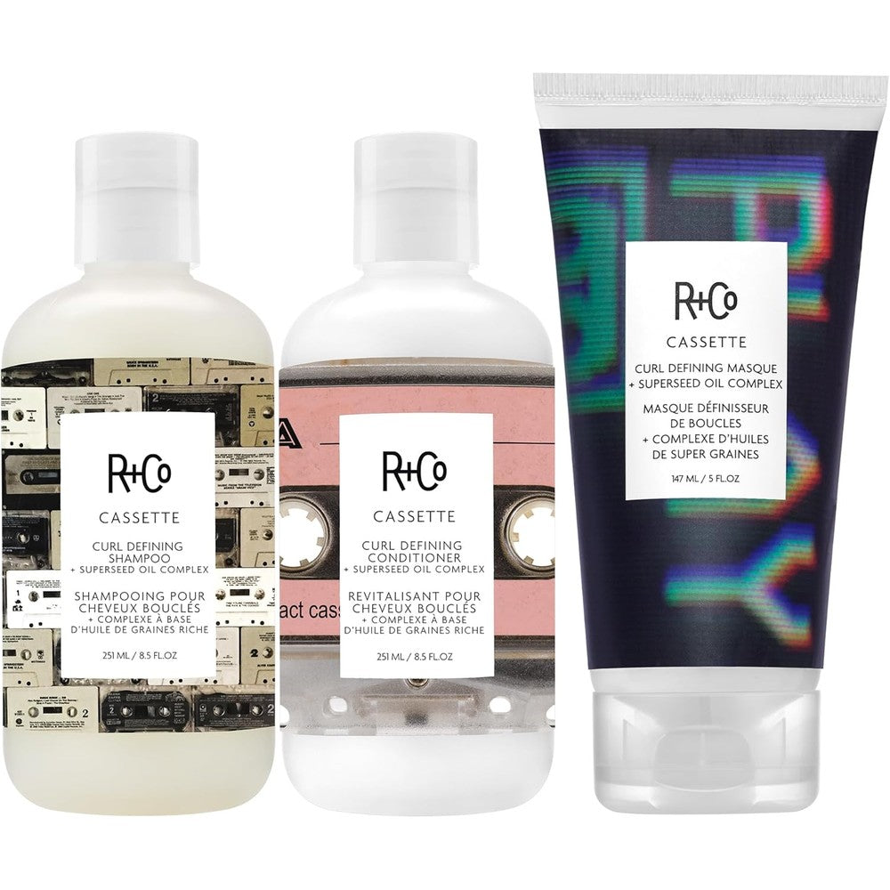 R+Co Cassette Curl Defining Masque front view squeeze tube packaging