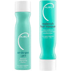 Malibu C Un-Do-Goo clarifying shampoo and replenish hair masque duo front view