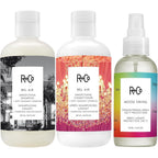 R+Co Bel Air Smoothing Shampoo front view bottle packaging with vibrant pink floral graphic label