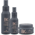 Ecosmetics Brazilian Keratin Maintenance Kit front view showing the 3-step hair care bottles