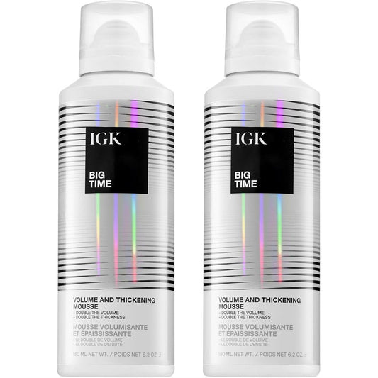 IGK Big Time Volume Mousse 2-Pack front view bottle design