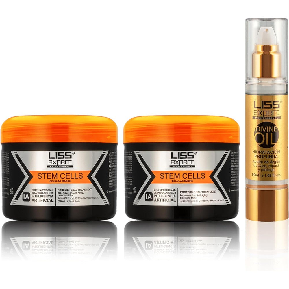 Liss Expert Professional Stem Cells Express hair treatment set front view packaging