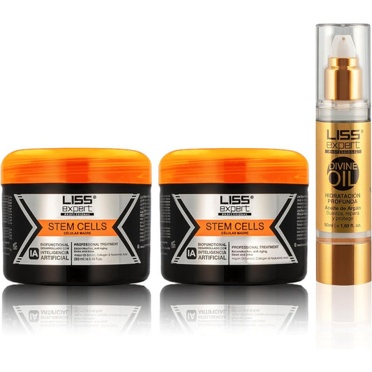 Liss Expert Professional Stem Cells Express hair treatment set front view packaging