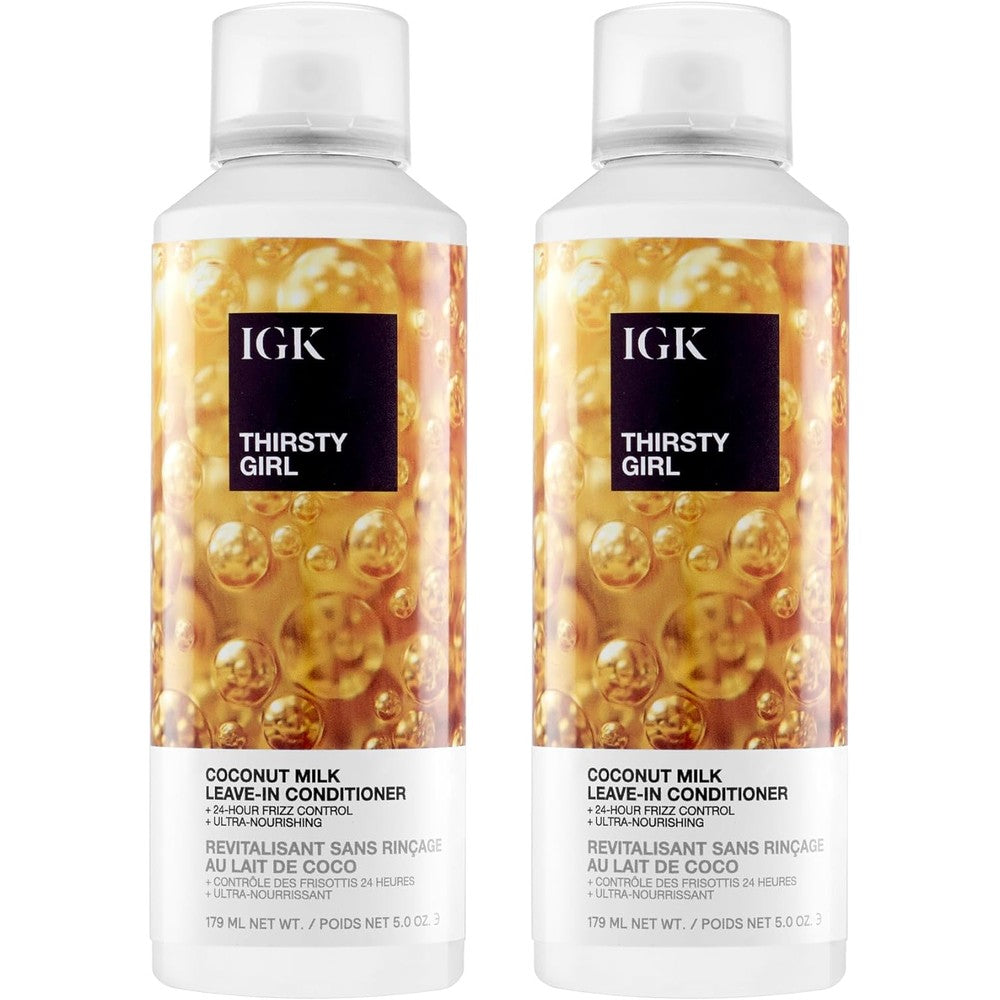 IGK Thirsty Girl Leave-In Conditioner 2 Pack front view bottle