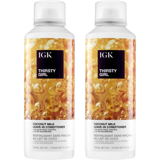 IGK Thirsty Girl Leave-In Conditioner 2 Pack front view bottle
