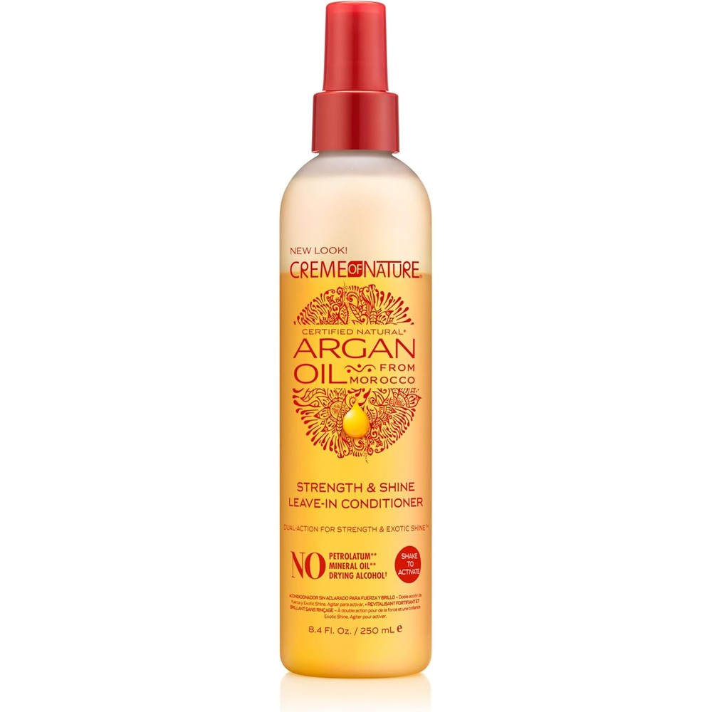 Creme of Nature Argan Oil Strength and Shine Leave-In Conditioner front view bottle