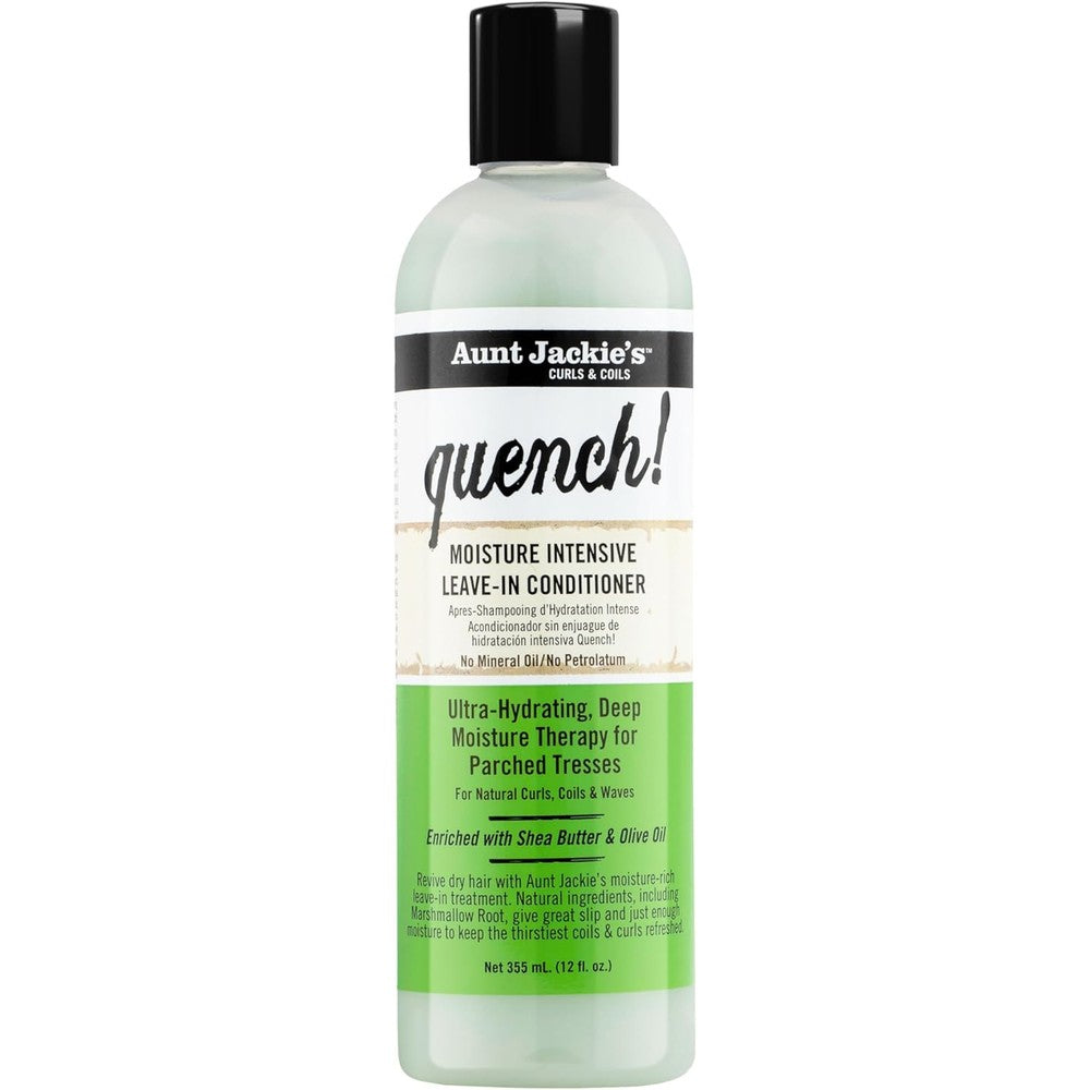 Aunt Jackie's Curls And Coils Quench Leave-In Conditioner 12 Fluid Ounce bottle front view