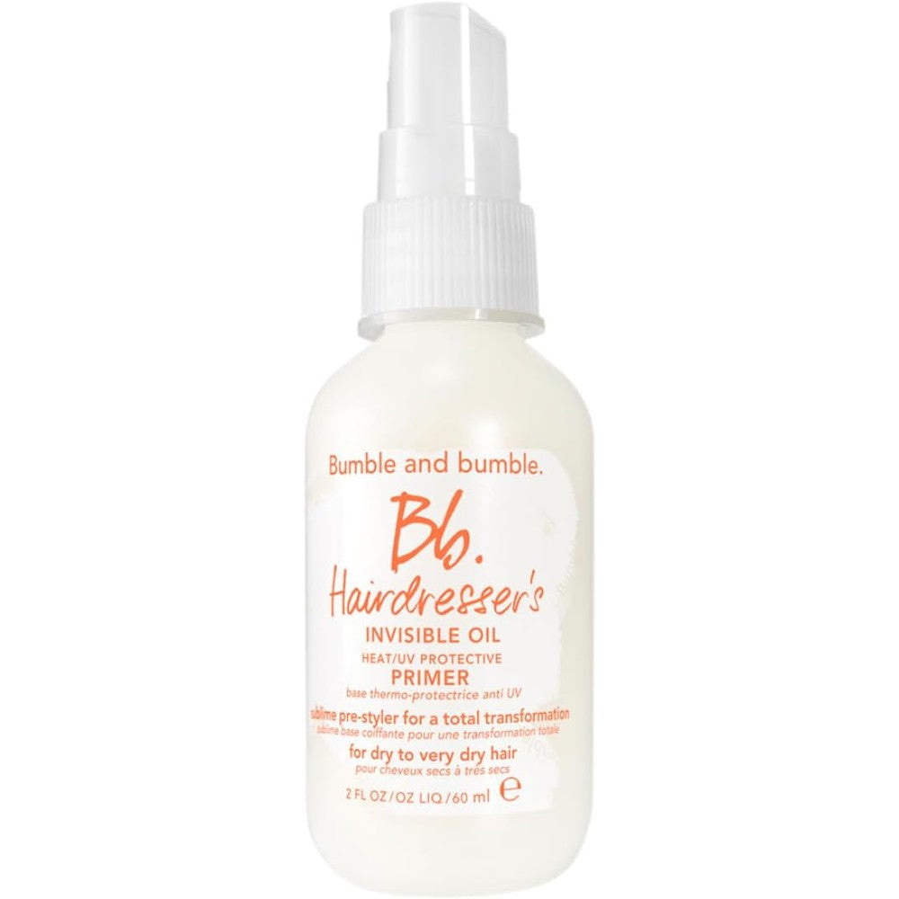Bumble and bumble Hairdresser's Invisible Oil Primer front view leave in conditioner spray for hair hydration.