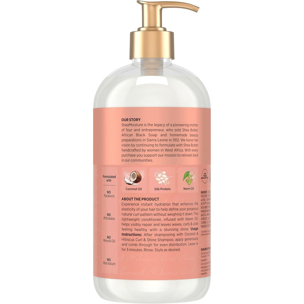 Shea Moisture Coconut and Hibiscus Curl and Shine Conditioner front view