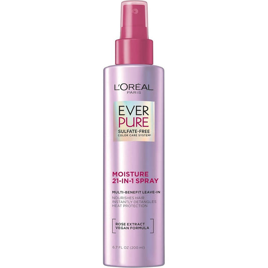 L'Oreal Paris EverPure 21-In-1 Leave-In Conditioner Spray bottle front view