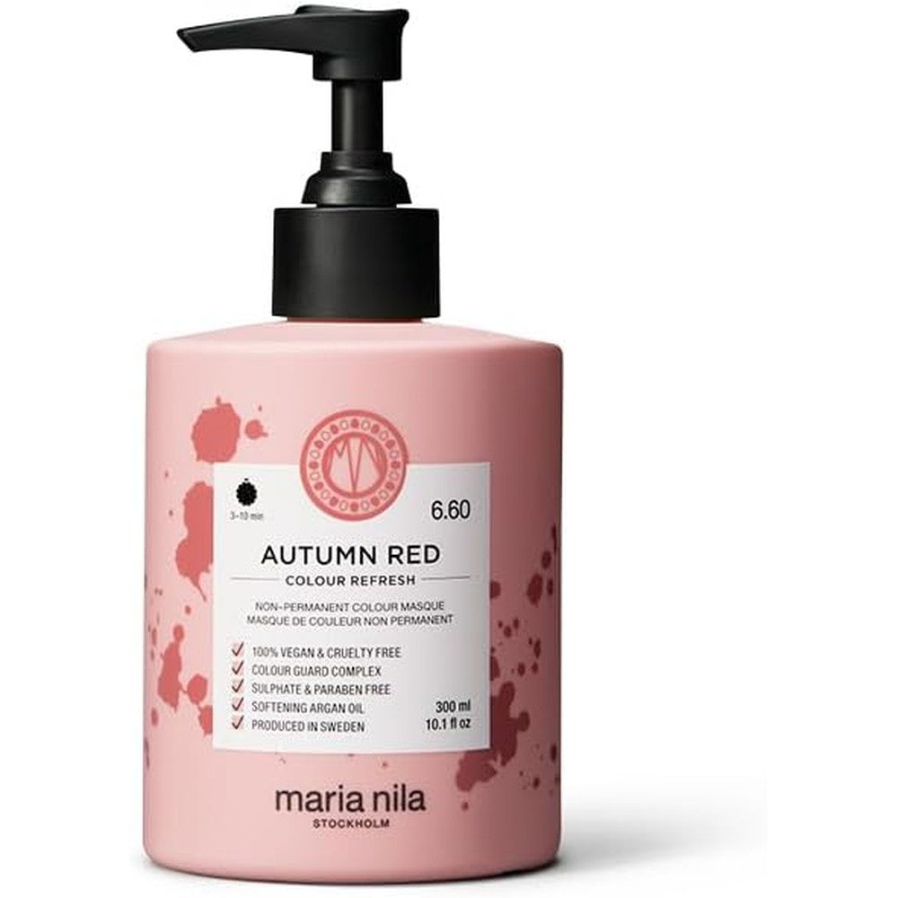 Maria Nila Autumn Red hair mask front view bottle packaging