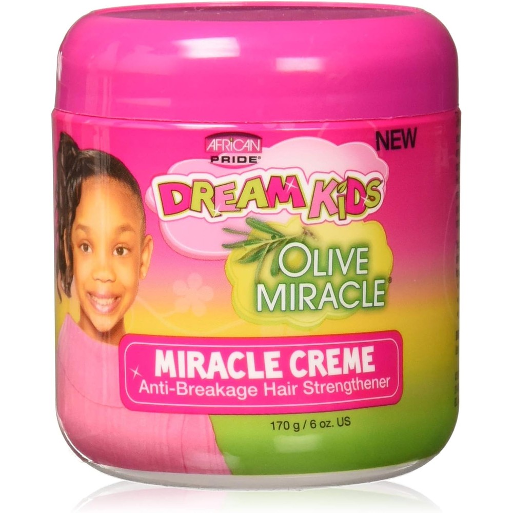 African Pride Dream Kids Olive Miracle Creme front view bottle packaging