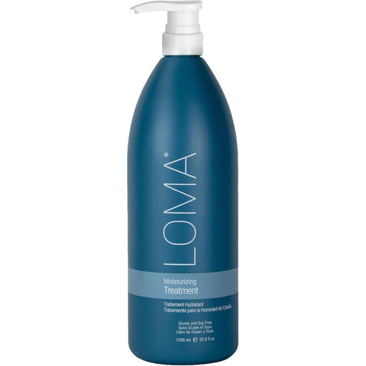 Loma Moisturizing Treatment deep conditioning hair repair front view bottle with pump
