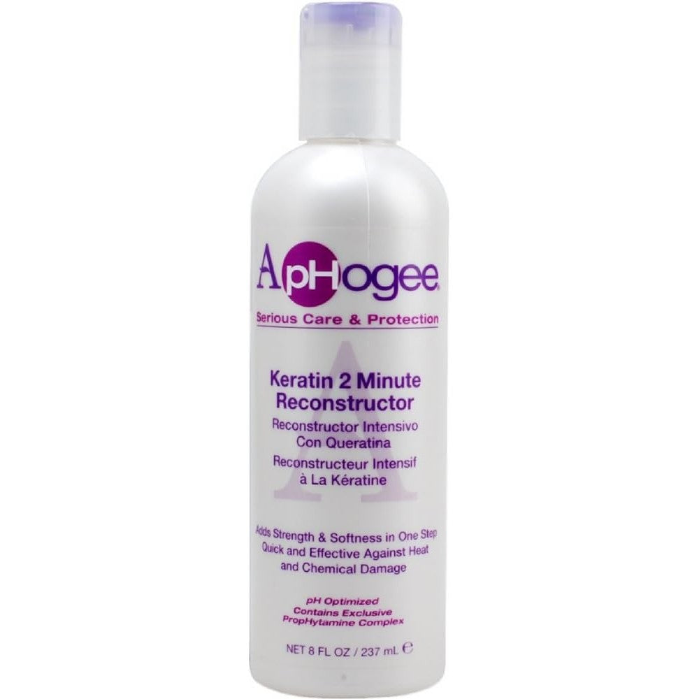 Aphogee Keratin Two Minute Reconstructor Front View Bottles