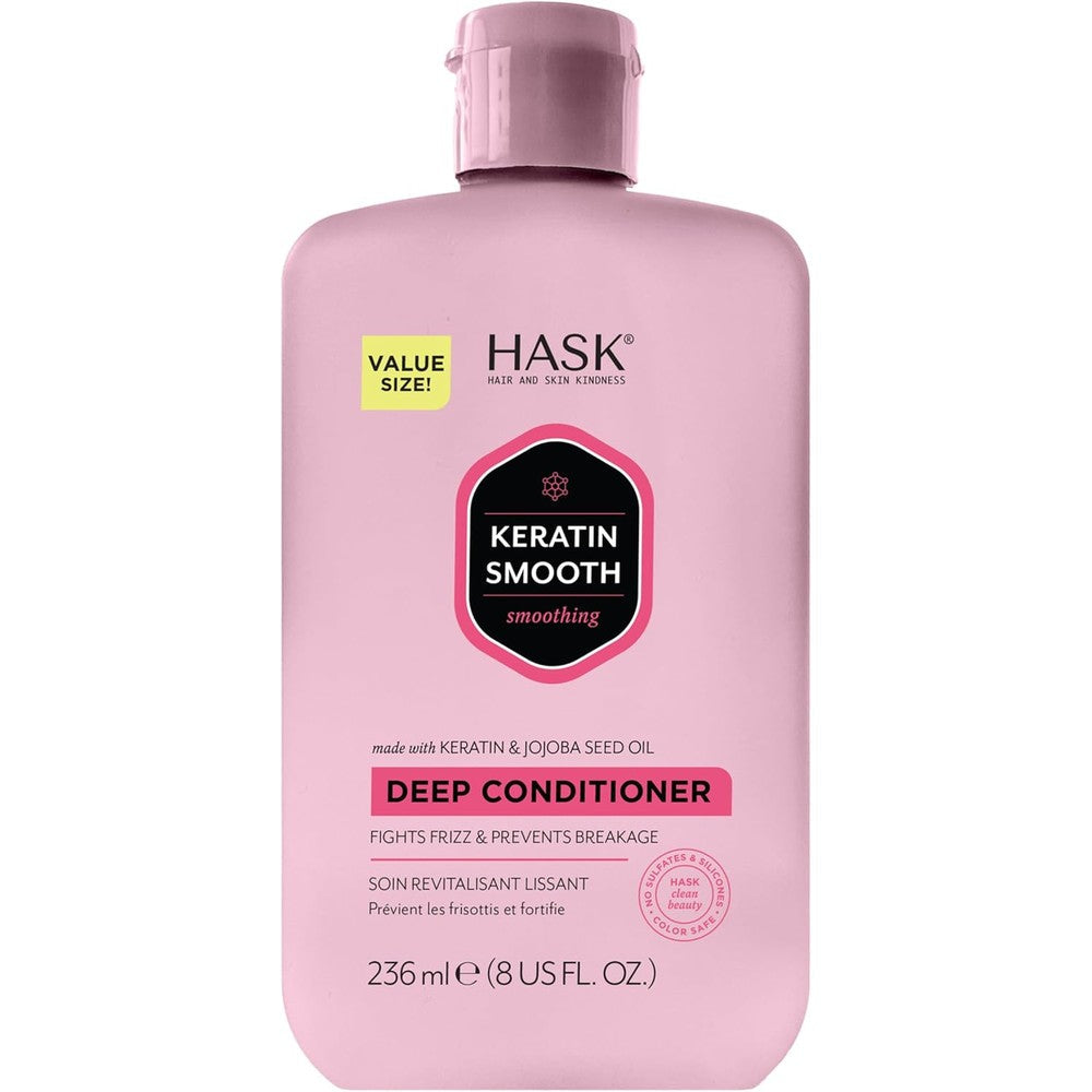 Hask Keratin Smoothing Deep Conditioner front view bottle