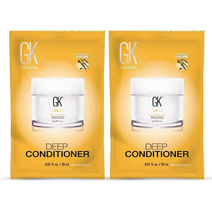 GK HAIR Global Keratin Deep Conditioner Masque front view of authentic keratin hair treatment pack