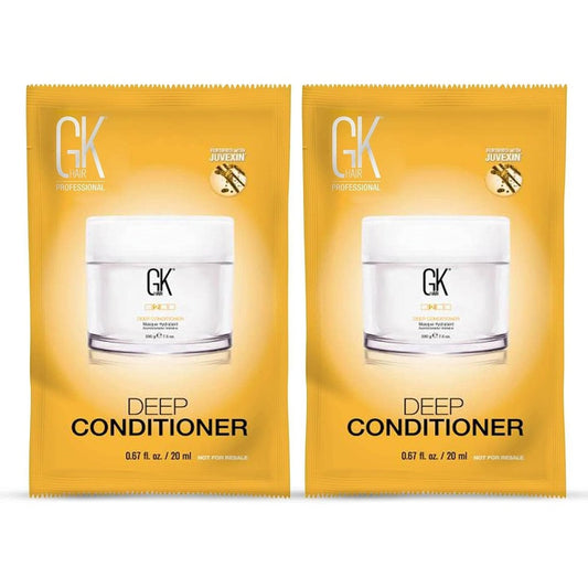 GK HAIR Global Keratin Deep Conditioner Masque front view of authentic keratin hair treatment pack