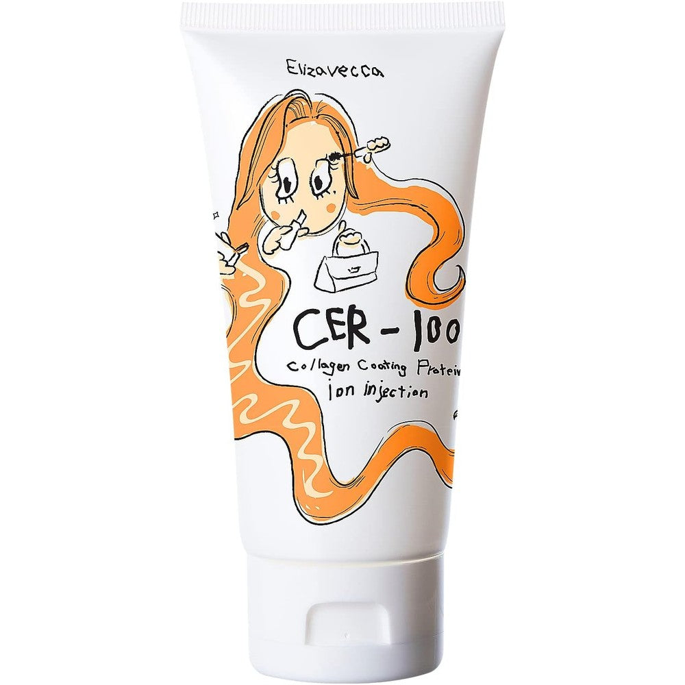 Dista-USA Elizavecca CER-100 Collagen Hair Essence Cream front view tube packaging