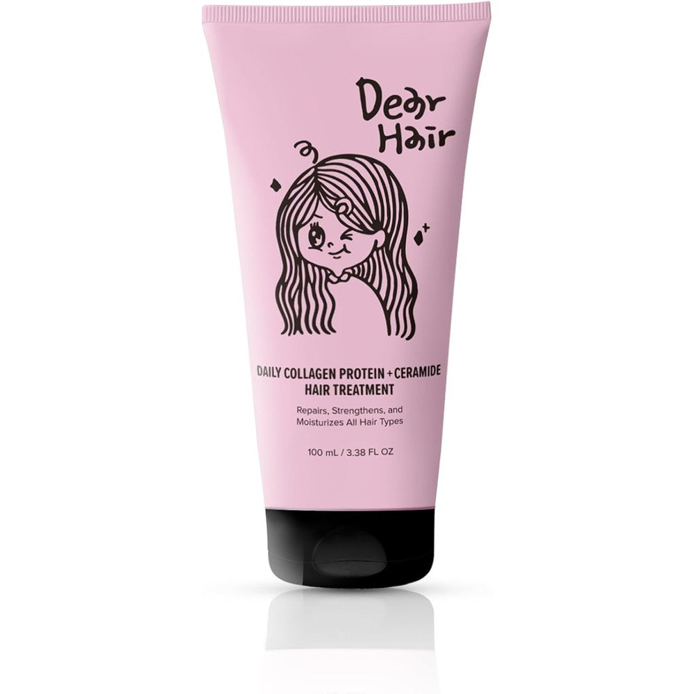 Dear Hair Daily Collagen Protein Ceramide Hair Treatment pink tube front view
