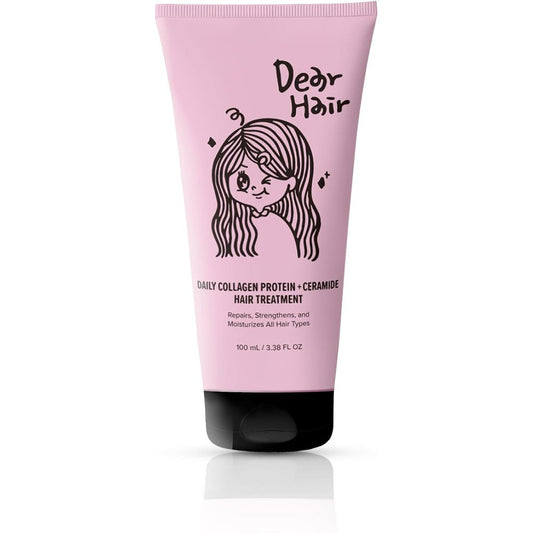 Dear Hair Daily Collagen Protein Ceramide Hair Treatment pink tube front view