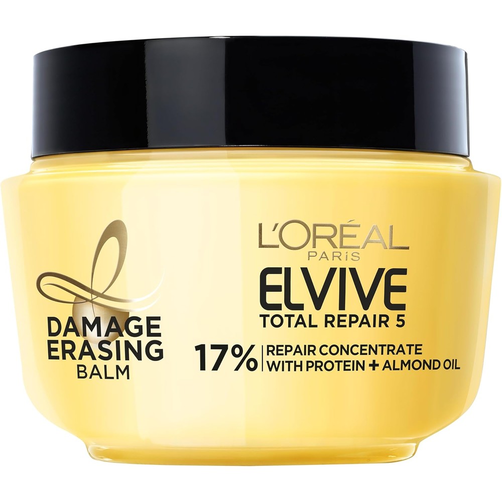 L'Oreal Paris Elvive Total Repair 5 Damage Erasing Balm front view jar