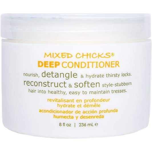 Mixed Chicks Detangling Deep Conditioner 8 Fluid Ounce front view bottle for curly hair hydration