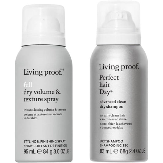 Living Proof Advanced Clean Dry Shampoo and Volume Spray travel set front view
