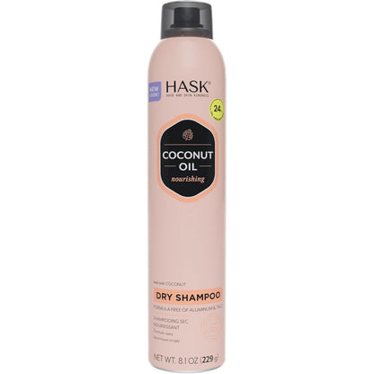 Hask Coconut Oil Nourishing Dry Shampoo front view bottle
