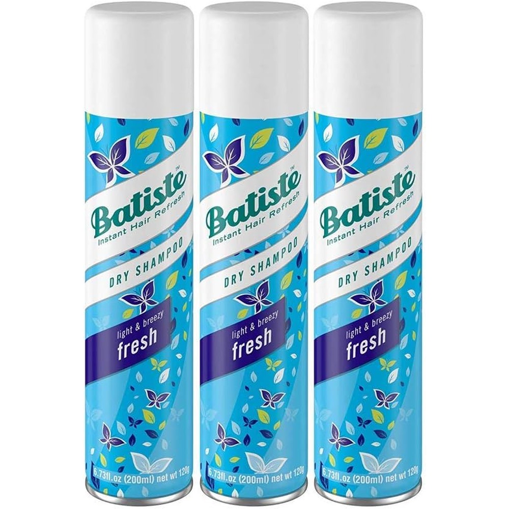 Batiste dry shampoo front view of three aerosol cans