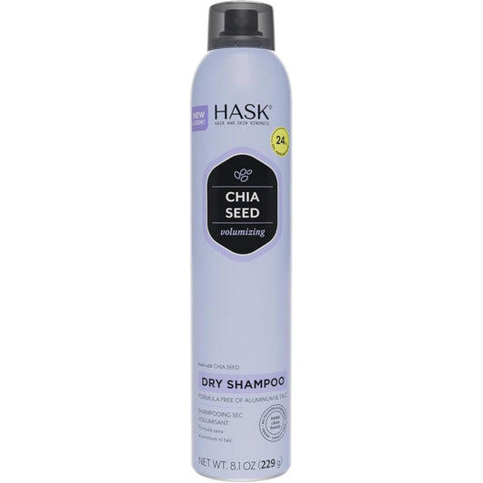 Hask Chia Seed Volumizing Dry Shampoo front view 8.1 ounce canister