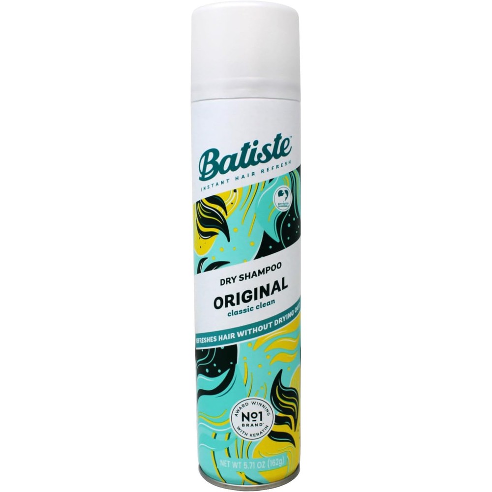Batiste Original Dry Shampoo 200ml front view canister for oil control