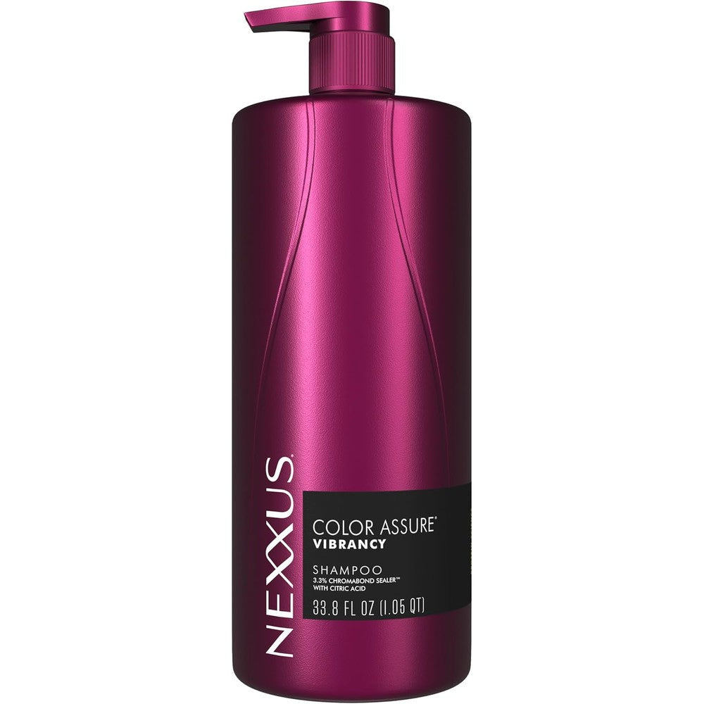 Nexxus Color Assure Sulfate-Free Shampoo front view thirty-three point eight ounce salon size bottle with pump