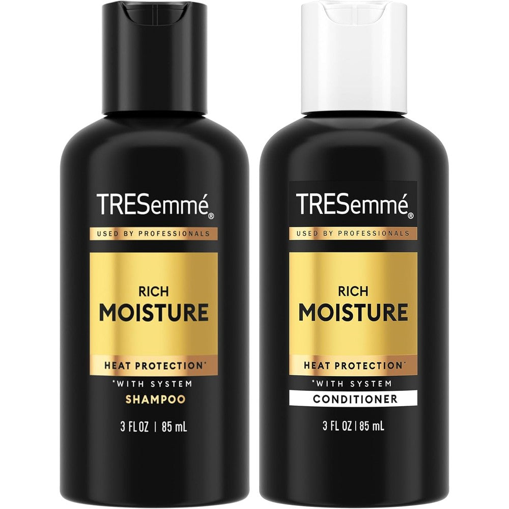 TRESemmé Travel Essentials Rich Moisture Shampoo and Conditioner front view
